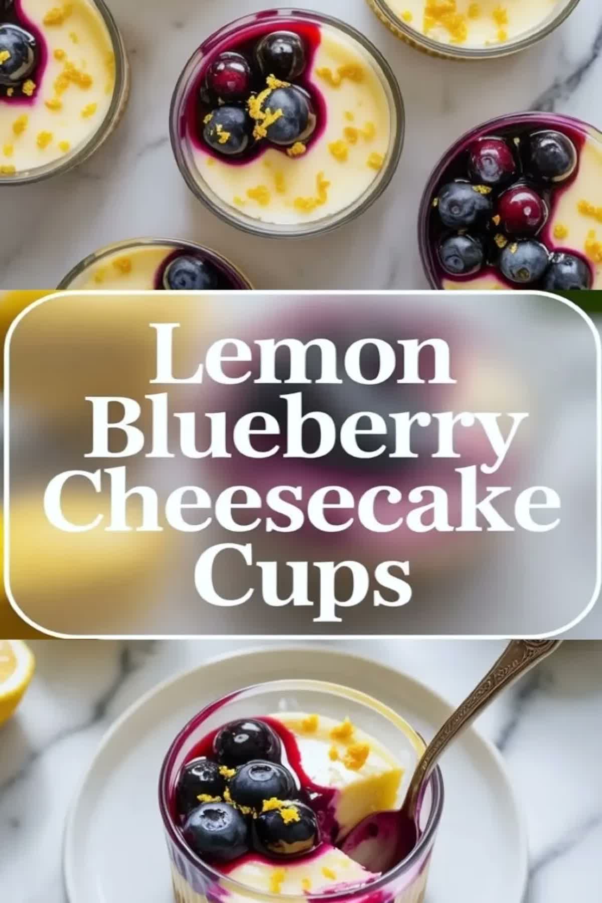 Lemon Blueberry Cheesecake Cups for an Easy Make Ahead Dessert