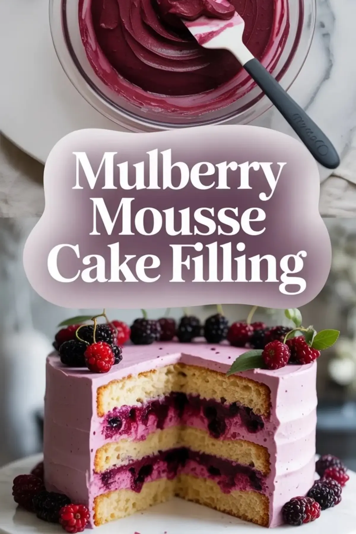 Mulberry Mousse Cake Filling for Layer Cakes and Celebration Bakes