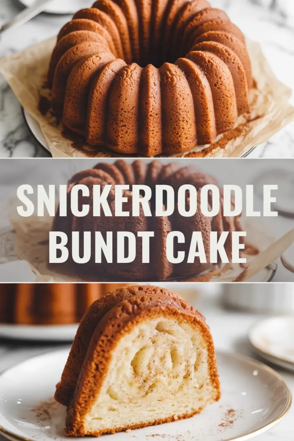 Snickerdoodle Bundt Cake Recipe with a Soft Cinnamon Swirl