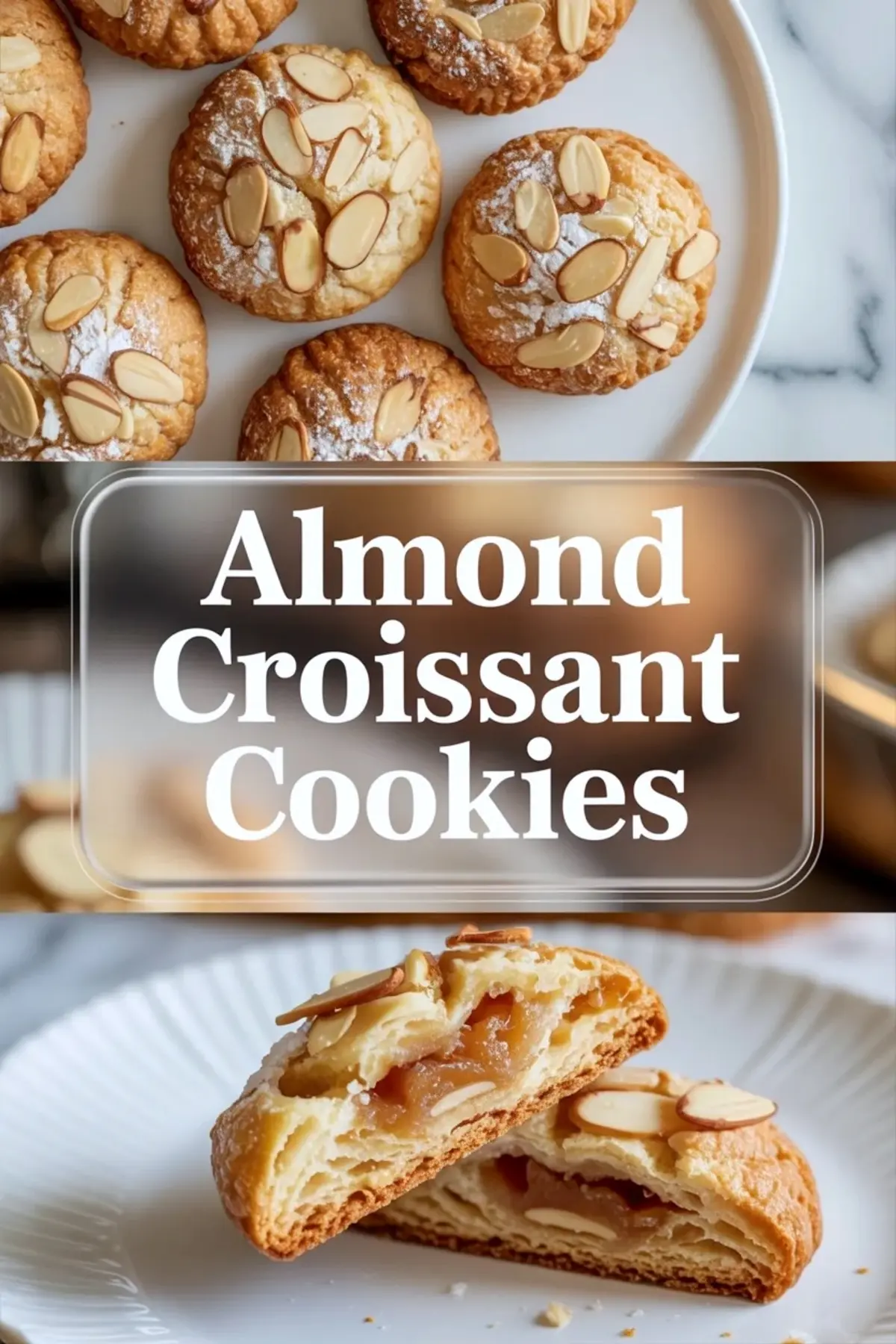 Almond Croissant Cookies Recipe – Flaky Stuffed Cookies with Almond Cream Filling