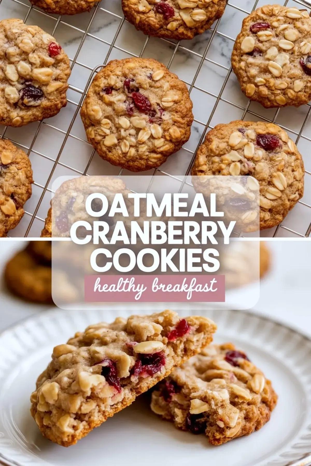 Oatmeal Cranberry Cookies Recipe – Soft Chewy Cookies with Oats and Dried Cranberries