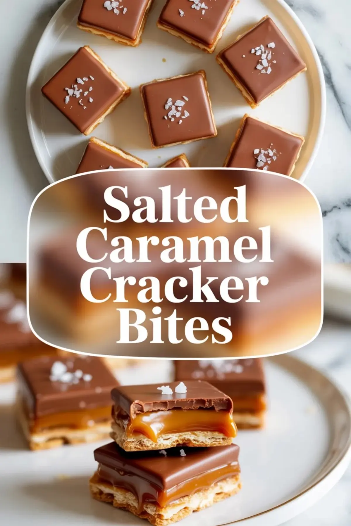 Salted Caramel Cracker Bites Recipe – Easy Chocolate Topped Cracker Candy Squares