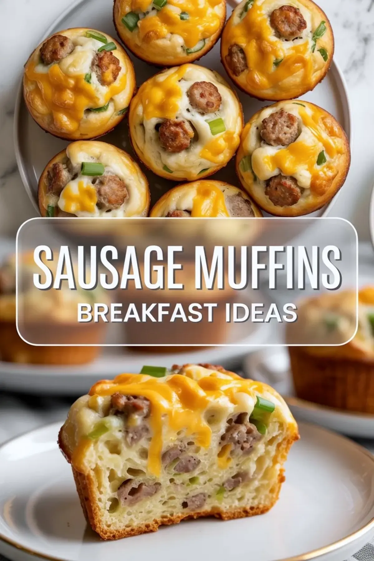 Sausage Breakfast Muffins Recipe – Cheesy Make Ahead Savory Muffins