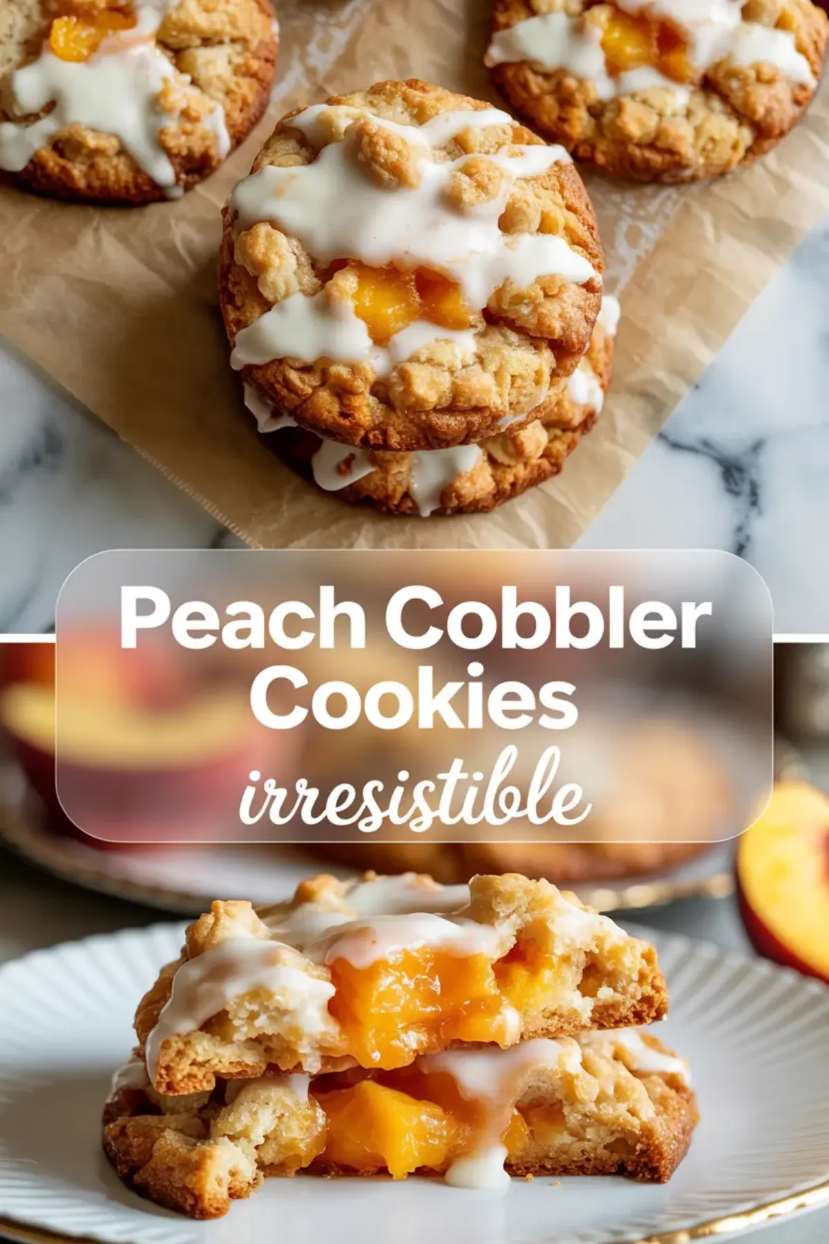 Peach Cobbler Cookies Recipe – Soft Peach Filled Cookies with Streusel