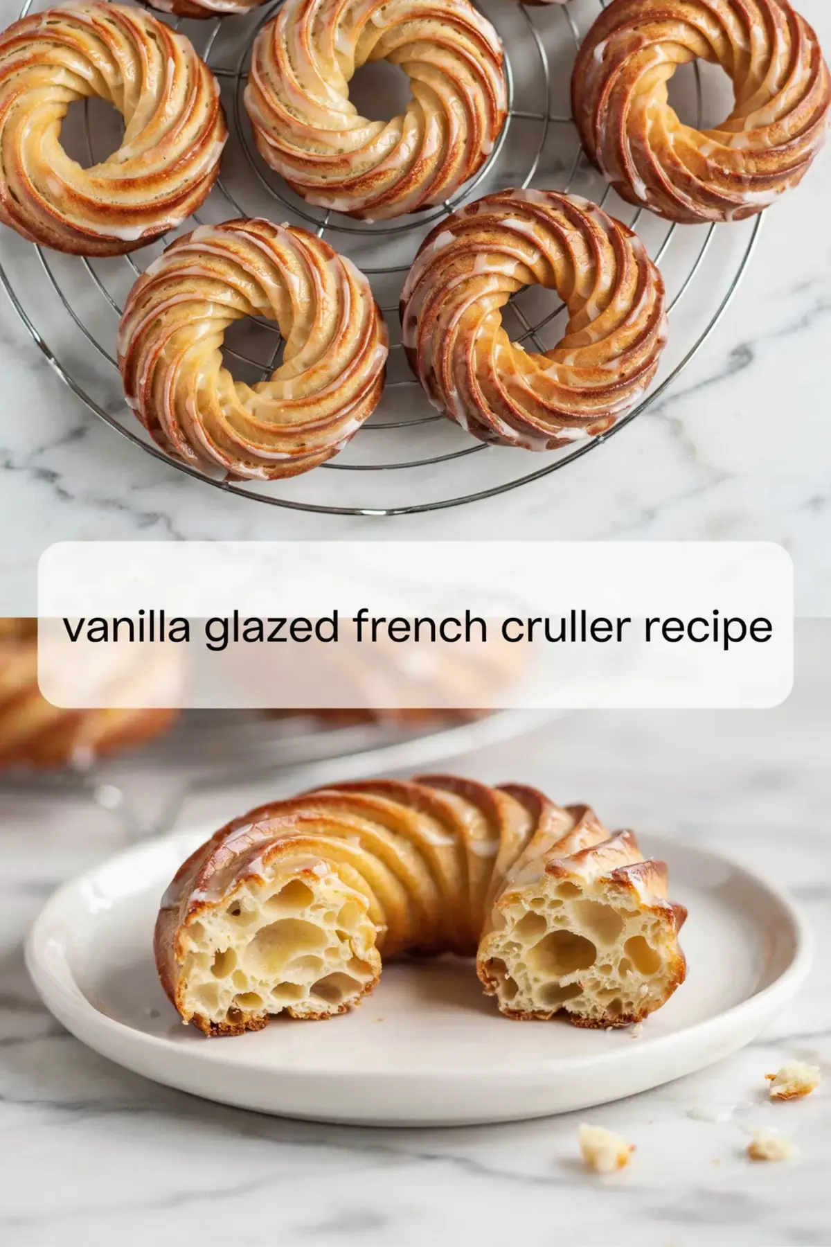 Vanilla Glazed French Crullers Recipe – Light Choux Doughnuts